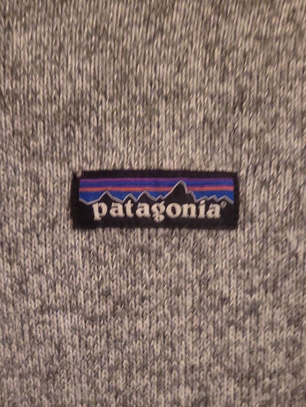 Patagonia Gray Heather Fleece Pullover with Branded Chest Patch - Picture 2 of 6